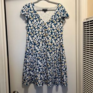 Fortune & Ivy blue floral skater dress